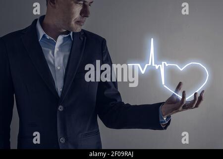 Herzform Licht Stockfoto