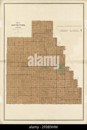 Plat Buch und komplette Übersicht über Christian County, Illinois - mit Plats aller Townships mit Namen der Eigentümer, auch skizzieren Karte der Grafschaft zeigt Lage der Townships, Dörfer, Straßen, Stockfoto