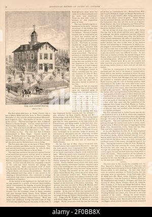 Plat Buch und statistische Aufzeichnung von Noble County, Indiana - mit einer kurzen Geschichte der Grafschaft, Townships, Städte und größere Städte, zusammen mit einer großen Karte von Indiana und skizzieren Karte von Stockfoto