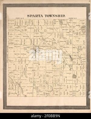 Plat Buch und statistische Aufzeichnung von Noble County, Indiana - mit einer kurzen Geschichte der Grafschaft, Townships, Städte und größere Städte, zusammen mit einer großen Karte von Indiana und skizzieren Karte von Stockfoto