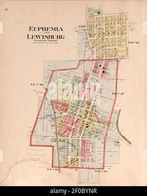 Plat Buch von Preble County, Ohio - zusammengestellt aus County Aufzeichnungen und tatsächlichen Umfragen Stockfoto