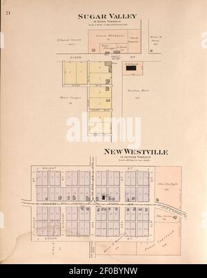 Plat Buch von Preble County, Ohio - zusammengestellt aus County Aufzeichnungen und tatsächlichen Umfragen Stockfoto