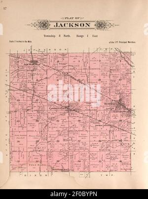 Plat Buch von Preble County, Ohio - zusammengestellt aus County Aufzeichnungen und tatsächlichen Umfragen Stockfoto