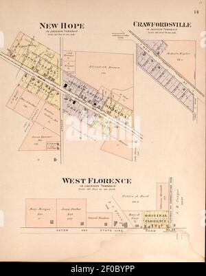 Plat Buch von Preble County, Ohio - zusammengestellt aus County Aufzeichnungen und tatsächlichen Umfragen Stockfoto