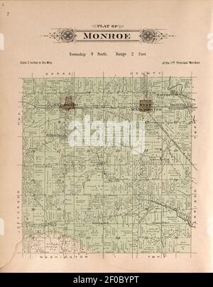 Plat Buch von Preble County, Ohio - zusammengestellt aus County Aufzeichnungen und tatsächlichen Umfragen Stockfoto