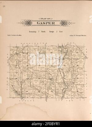 Plat Buch von Preble County, Ohio - zusammengestellt aus County Aufzeichnungen und tatsächlichen Umfragen Stockfoto
