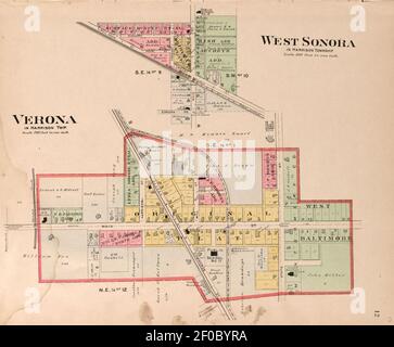 Plat Buch von Preble County, Ohio - zusammengestellt aus County Aufzeichnungen und tatsächlichen Umfragen Stockfoto