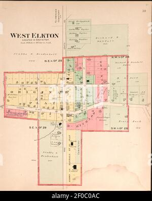 Plat Buch von Preble County, Ohio - zusammengestellt aus County Aufzeichnungen und tatsächlichen Umfragen Stockfoto