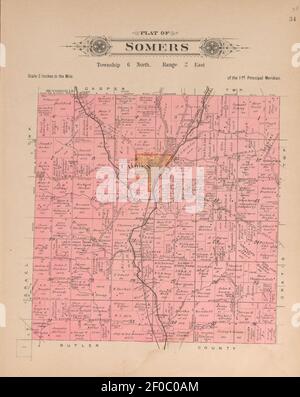 Plat Buch von Preble County, Ohio - zusammengestellt aus County Aufzeichnungen und tatsächlichen Umfragen Stockfoto