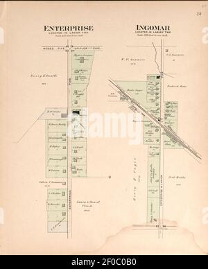 Plat Buch von Preble County, Ohio - zusammengestellt aus County Aufzeichnungen und tatsächlichen Umfragen Stockfoto