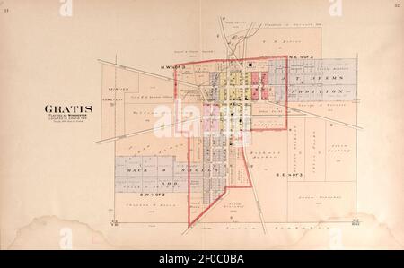 Plat Buch von Preble County, Ohio - zusammengestellt aus County Aufzeichnungen und tatsächlichen Umfragen Stockfoto