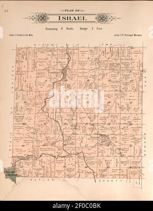 Plat Buch von Preble County, Ohio - zusammengestellt aus County Aufzeichnungen und tatsächlichen Umfragen Stockfoto
