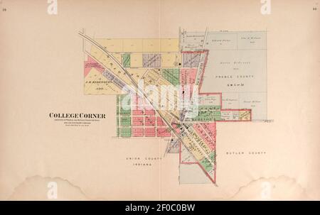 Plat Buch von Preble County, Ohio - zusammengestellt aus County Aufzeichnungen und tatsächlichen Umfragen Stockfoto