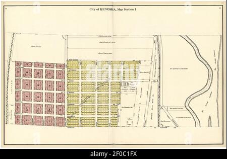 Plat Buch von Racine und Kenosha Grafschaften, Wisconsin Stockfoto