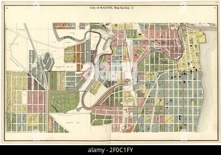 Plat Buch von Racine und Kenosha Grafschaften, Wisconsin Stockfoto