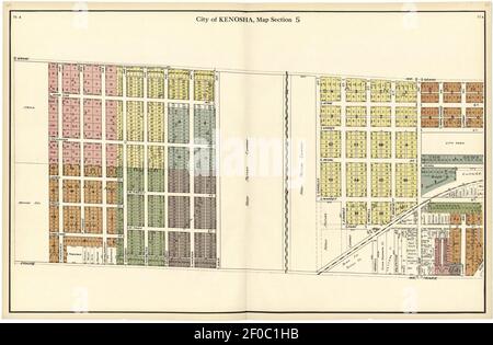 Plat Buch von Racine und Kenosha Grafschaften, Wisconsin Stockfoto