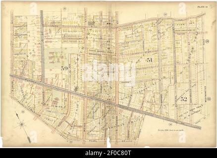 Plat Buch, Stadt Rochester, New York - sorgfältig zusammengestellt aus offiziellen Aufzeichnungen und Umfragen. Stockfoto