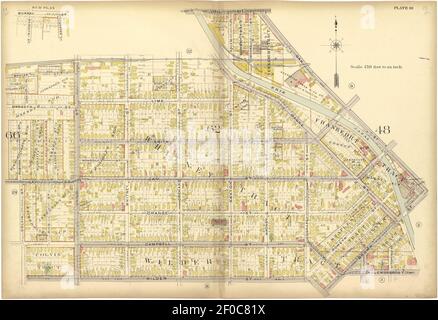 Plat Buch, Stadt Rochester, New York - sorgfältig zusammengestellt aus offiziellen Aufzeichnungen und Umfragen. Stockfoto