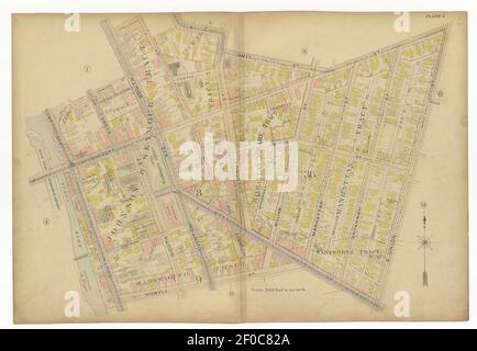 Plat Buch, Stadt Rochester, New York - sorgfältig zusammengestellt aus offiziellen Aufzeichnungen und Umfragen. Stockfoto