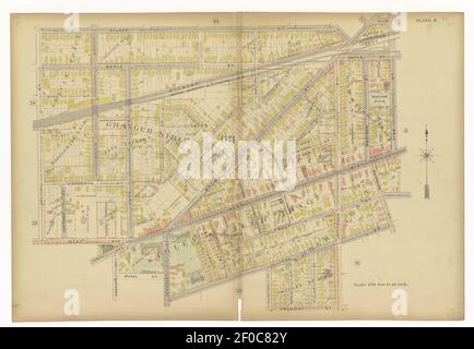 Plat Buch, Stadt Rochester, New York - sorgfältig zusammengestellt aus offiziellen Aufzeichnungen und Umfragen. Stockfoto