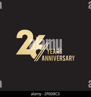 26th Jahre Jubiläum Logo Design Vorlage Stock Vektor