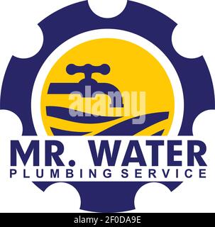 Sanitär Arbeit Emblem Logo Design Vektor Vorlage Stock Vektor