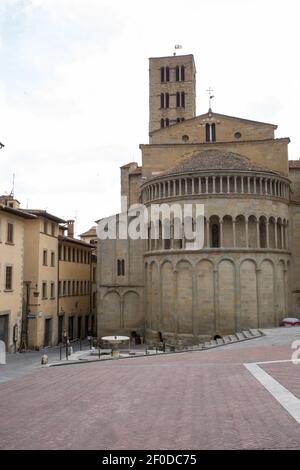 Kirche Santa Maria della Pieve in Arezzo, Italien Stockfoto