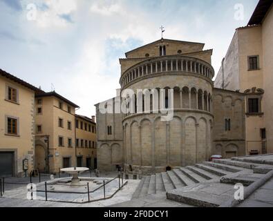 Kirche Santa Maria della Pieve in Arezzo, Italien Stockfoto