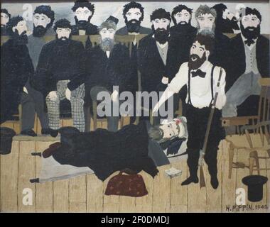 Der Prozess gegen John Brown von Horace Pippin, 1942. Stockfoto