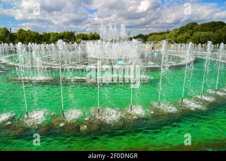 Musikalischen Springbrunnen im Park Zarizyno in Moskau, Russland Stockfoto