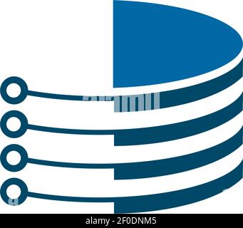 Technologie Icon Logo Design mit Verwendung von Atoms Hub Icon Logo Vorlage für Vektorgrafik entwerfen Stock Vektor