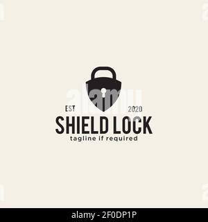 Schild Schloss Logo Design Symbol Vorlage