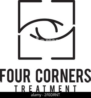 Eye Logo Design für Unterhaltung und Behandlung Firmenvorlage Stock Vektor