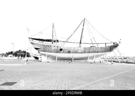 In oman altes Boot Stockfoto