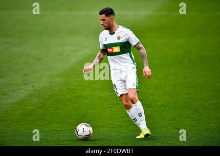 ELX, SPANIEN - MÄRZ 6: Tete Morente von Elche CF beim La Liga Santander Spiel zwischen Elche CF und Sevilla FC im Estadio Manuel Mart’Nez Valero on Stockfoto