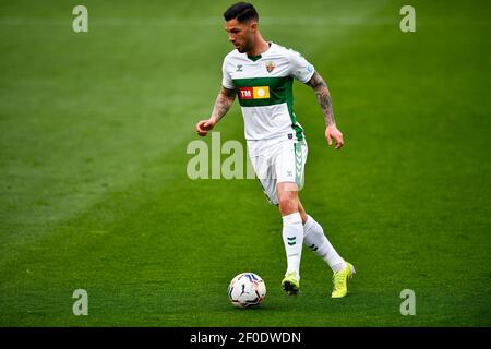 ELX, SPANIEN - MÄRZ 6: Tete Morente von Elche CF beim La Liga Santander Spiel zwischen Elche CF und Sevilla FC im Estadio Manuel Mart’Nez Valero on Stockfoto