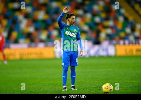 Maxime Lopez (US Sassuolo) während Udinese Calcio gegen US Sassuolo, Italienisches Fußballspiel Serie A, Udine, Italien, 06 - Foto .LiveMedia/Alessio Marini Stockfoto