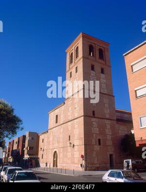 IGLESIA PARROQUIAL. ORT: IGLESIA DE SAN VICENTE MARTIR. PARACUELLOS DEL JARAMA. MADRID. SPANIEN. Stockfoto