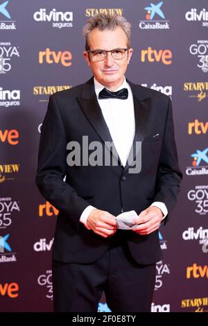 Malaga, Spanien. März 2021, 6th. Mariano Barroso nimmt am roten Teppich vor der Goya Awards 2021 Gala in Malaga Teil. März 06, 2021. Foto von Alterphotos/Francis González/ABACAPRESS.COM Quelle: Abaca Press/Alamy Live News Stockfoto