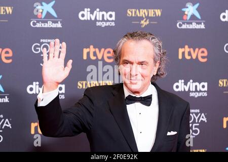 Malaga, Spanien. März 2021, 6th. Jose Coronado besucht den roten Teppich vor der Goya Awards 2021 Gala in Malaga . März 06, 2021. Foto von Alterphotos/Francis González/ABACAPRESS.COM Quelle: Abaca Press/Alamy Live News Stockfoto