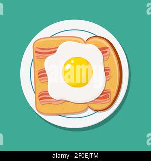 Amerikanisches Frühstück essen Stock Vektor