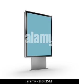 Schwarz vertikal gedreht Monitor Mockup weißen Hintergrund. Stockfoto