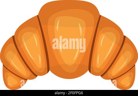 Croissant-Symbol auf weißem Hintergrund isoliert Stock Vektor