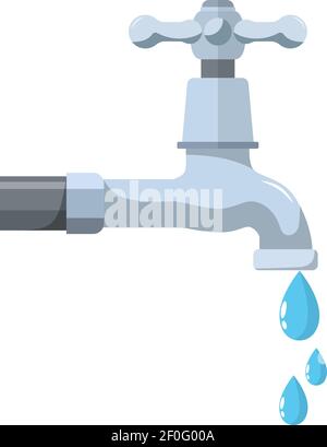 Wasser mit fallenden Tropfen tippen Stock Vektor