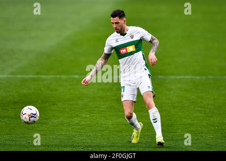 ELX, SPANIEN - MÄRZ 6: Tete Morente von Elche CF beim La Liga Santander Spiel zwischen Elche CF und Sevilla FC im Estadio Manuel Mart’Nez Valero on Stockfoto