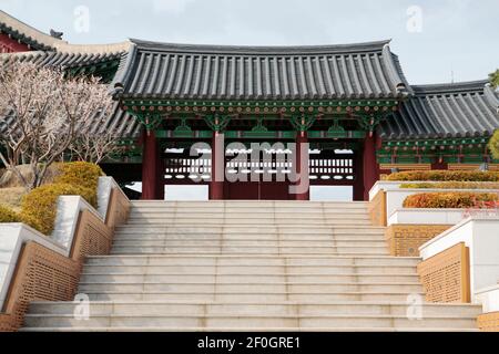 Traditionelle koreanische Architektur in Ulsan Südkorea Stockfoto