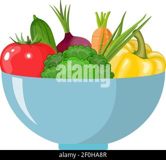 Set von Gemüse für Salat. Stock Vektor