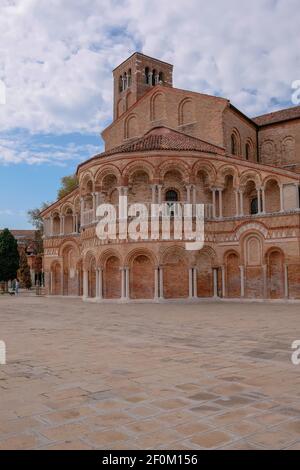 Basilica dei Santi Maria e Donato in Murano - bekannt Für das byzantinische Mosaik Pflaster und soll enthalten Knochen eines Drachen Stockfoto