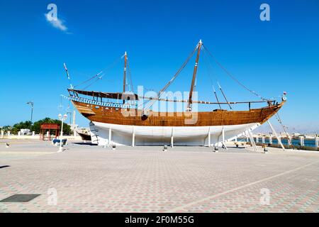 In oman altes Boot Stockfoto