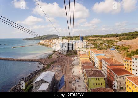 Cable Car Station auf der Phu Quoc Insel, Vietnam Stockfoto